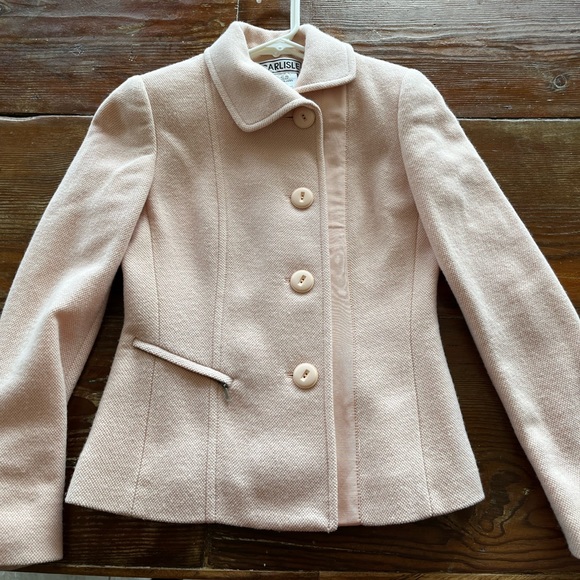 Wool & silk, lined, vintage coat by Carlisle - Picture 3 of 10